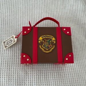 Loungefly Red and Brown Hogwarts Crossbody Bag